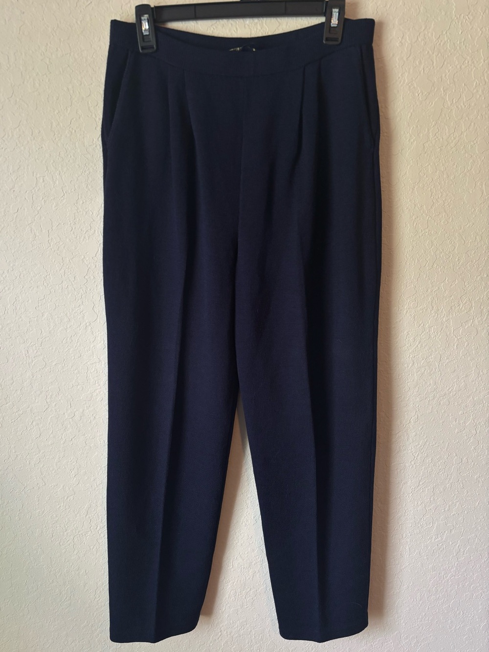 St. John Basics | Women's Santana Knit Navy Blue Dress Pants Size 10